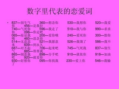 愛情數字諧音|【数字含义】数字代表的爱情含义 爱情数字密码